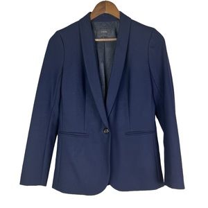 J. Crew Parke Blazer with Wool Blend in Navy